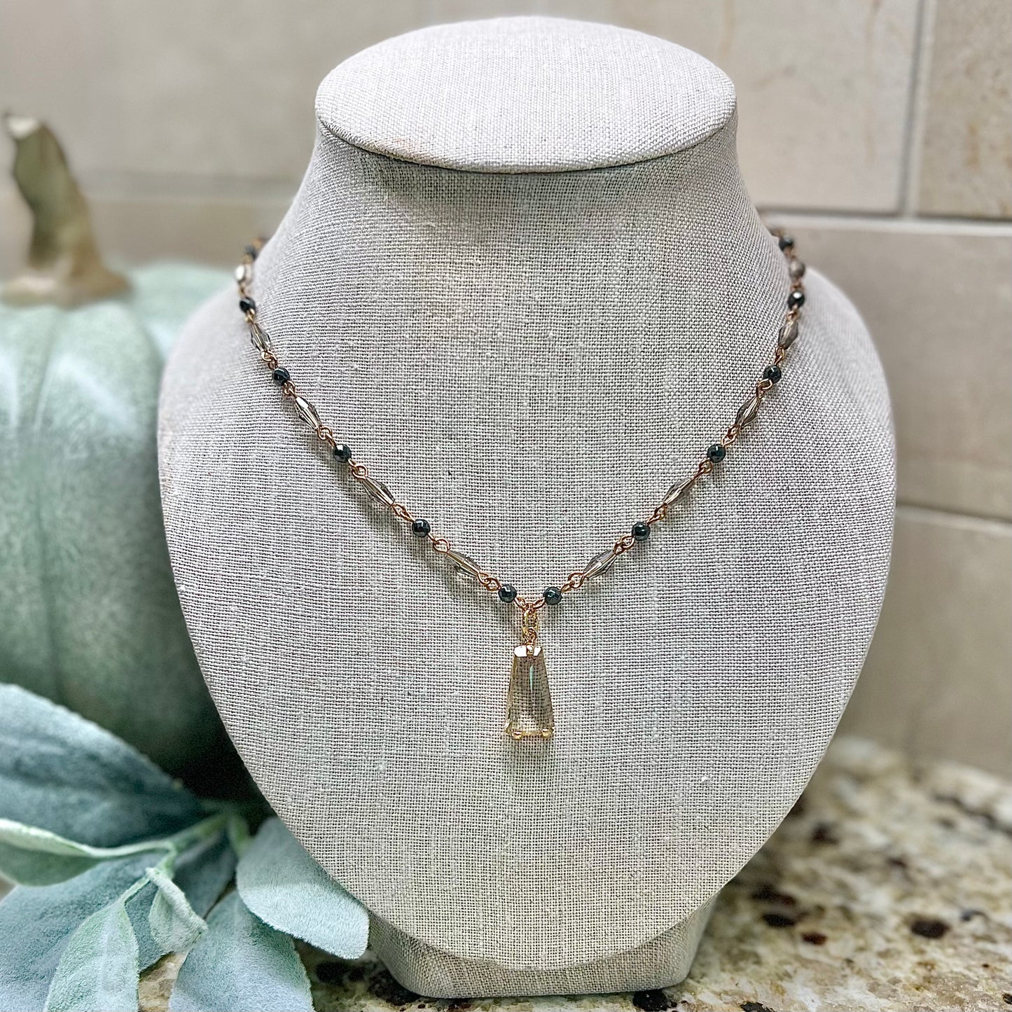 Faceted Crystal Necklace