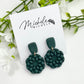 Mandala Flower Faux Wood Earrings