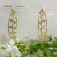 Filigree CZ Hoop Earrings