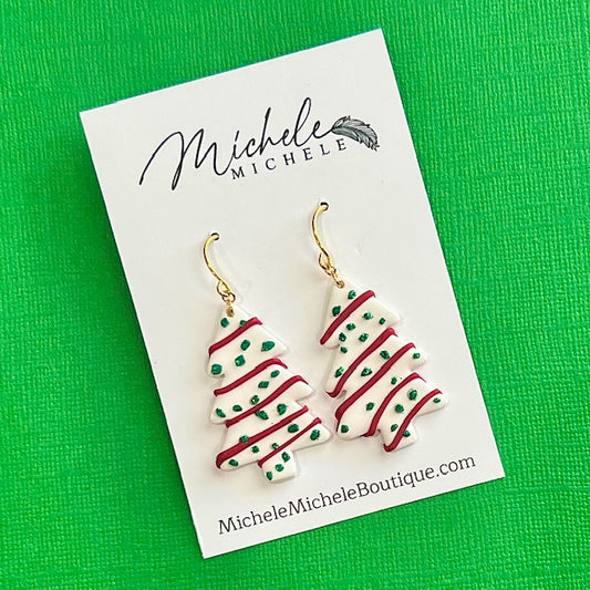 Holiday Tree Cake Earrings