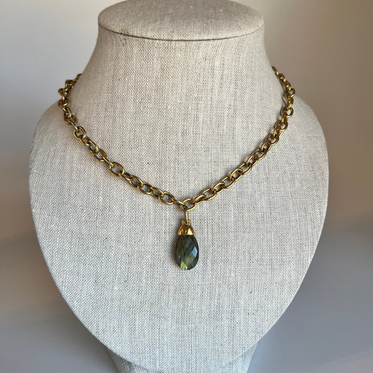 Gold Labradorite Necklace