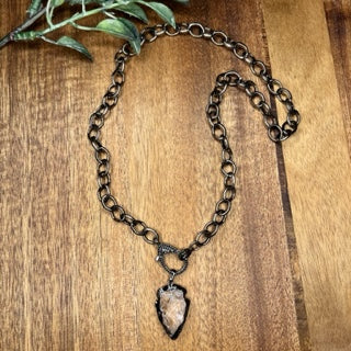 Quartz Arrowhead Pendant Necklace