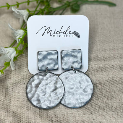 Hammered Disk Earrings