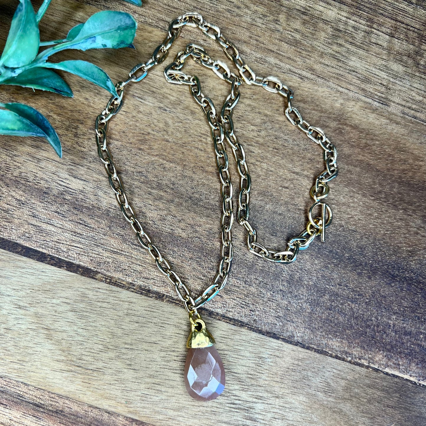 Gold Moonstone Necklace