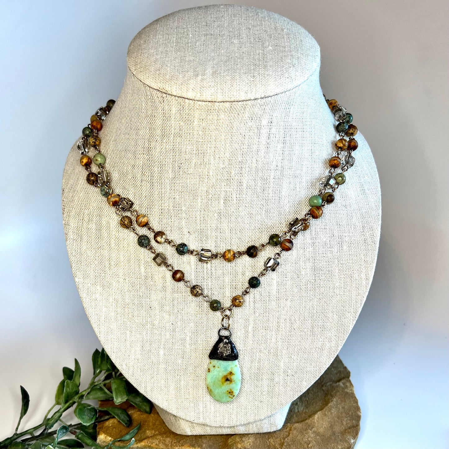 Chrysoprase Pendant Necklace