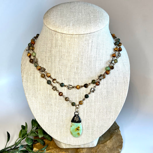 Chrysoprase Pendant Necklace